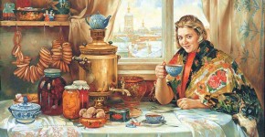 The tradition of tea drinking in Russia.
